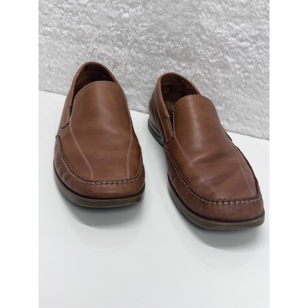 Johnston & Murphy Mens Shoes Sz9.5M Slip On Driving Loafers Sheepskin Mem Foam